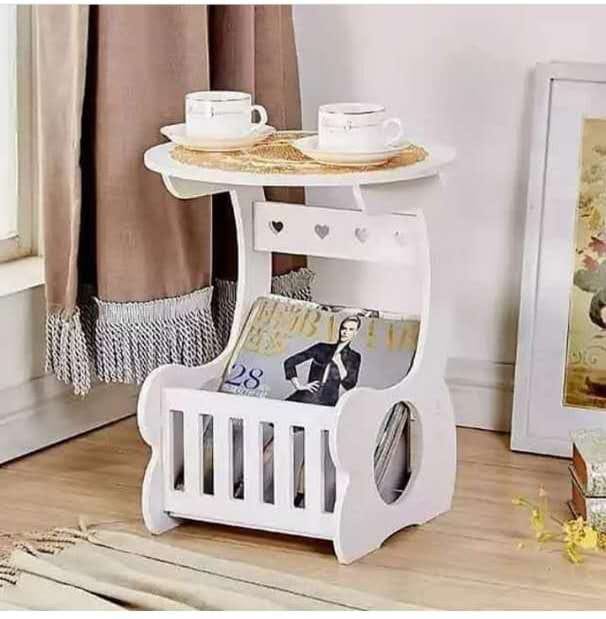 European-Style Mini round Table Living Room Coffee Magazine Storage Side Table Creative Simple Home Decor Small Bedside Table