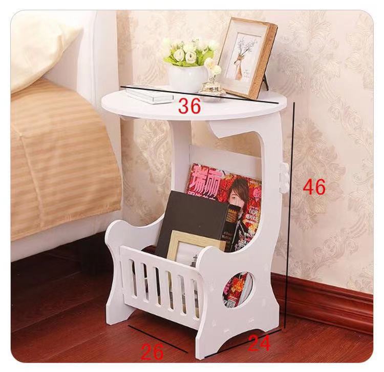 European-Style Mini round Table Living Room Coffee Magazine Storage Side Table Creative Simple Home Decor Small Bedside Table