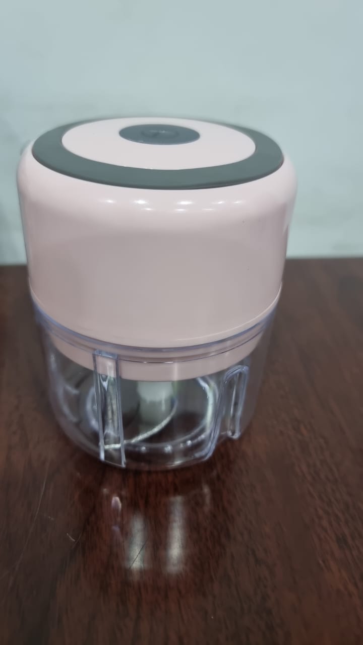 Electric Mini Vegetable Chopper, Food Chopper, Garlic Slicer Veggie, Salad, Lettuce, Onion, Chili Crusher, Tomato Dicer Chopper Cutter & Ginger Meat Mincer for Kitchen, Portable USB Chopper (250ML)