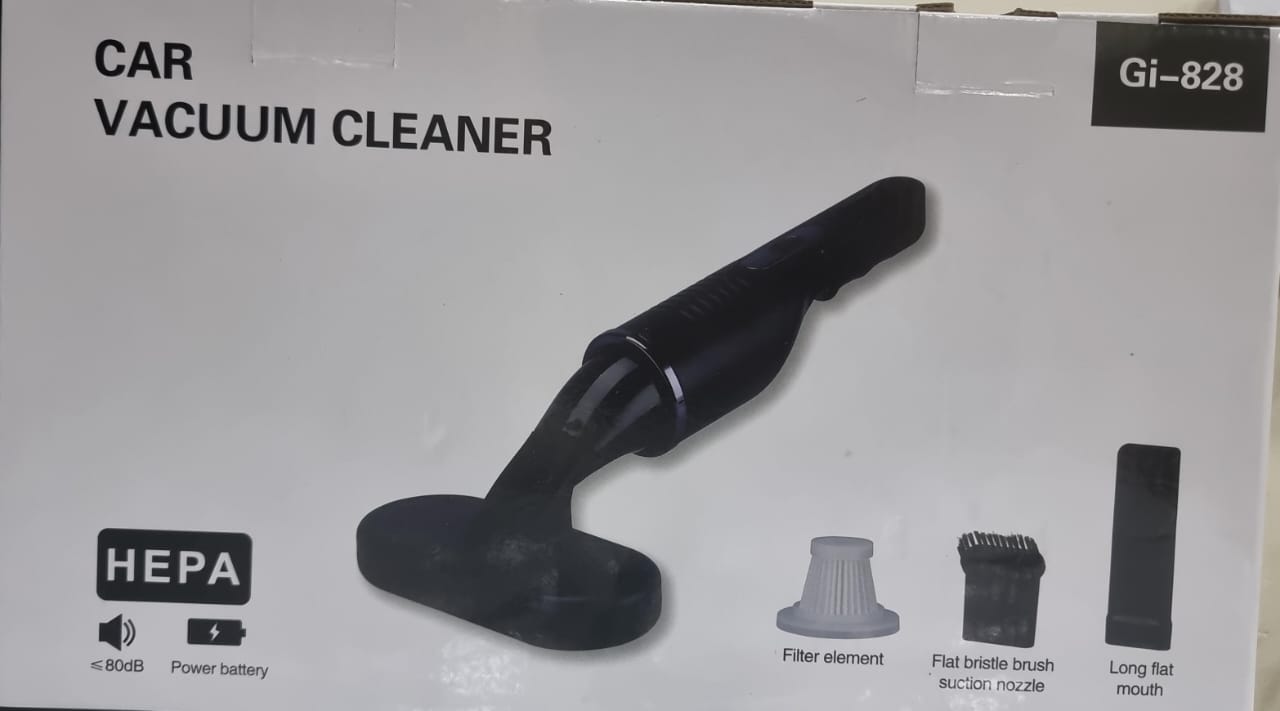 High pressure (9000Pa) Gi-828 car vacuum cleaner dust and mite remover with 3 nozzle options