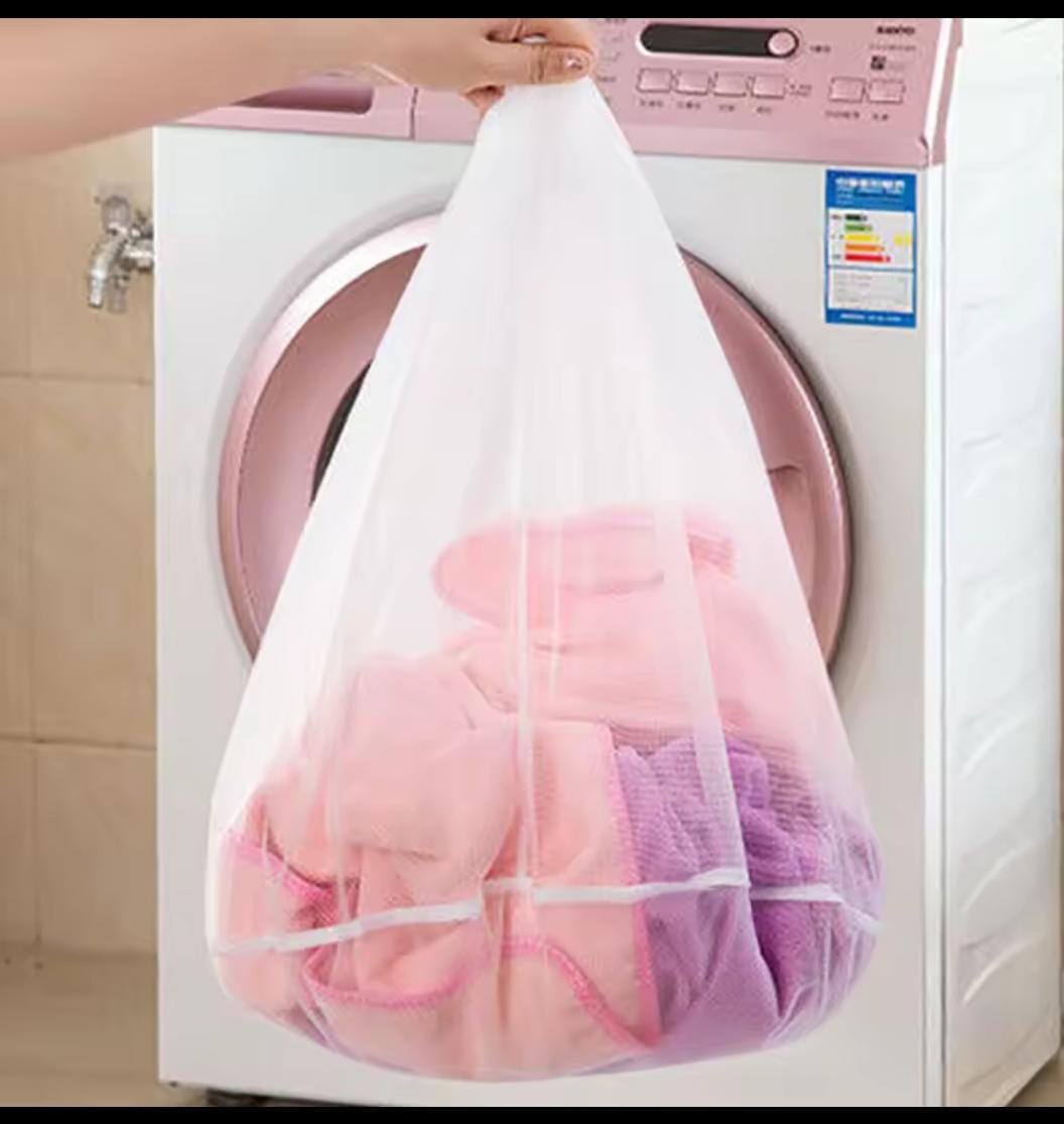 3Pcs Mesh Laundry Bags Washing Machine Mesh Wash Bags Jumbo for Delicates Clothes,Bed Linen,Toys with Drawstring Closure Sturdy(3 XXLarge 28 x 26 Inches)