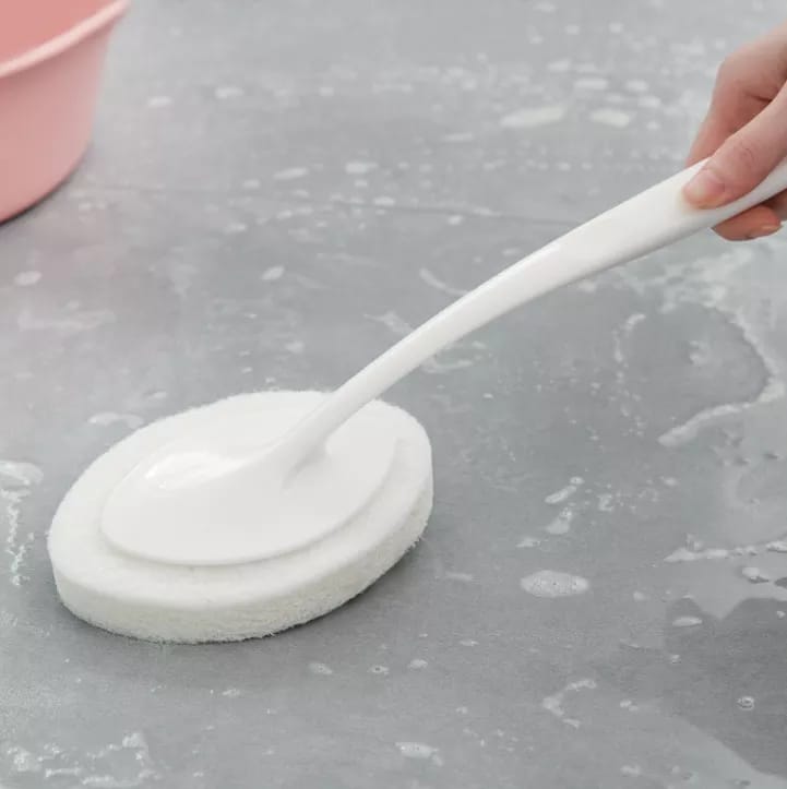 Long Handle Cloth Bathroom Bathtub Wash Basin Brush Kitchen Brush Cooking Range Sink Cleaning Brush