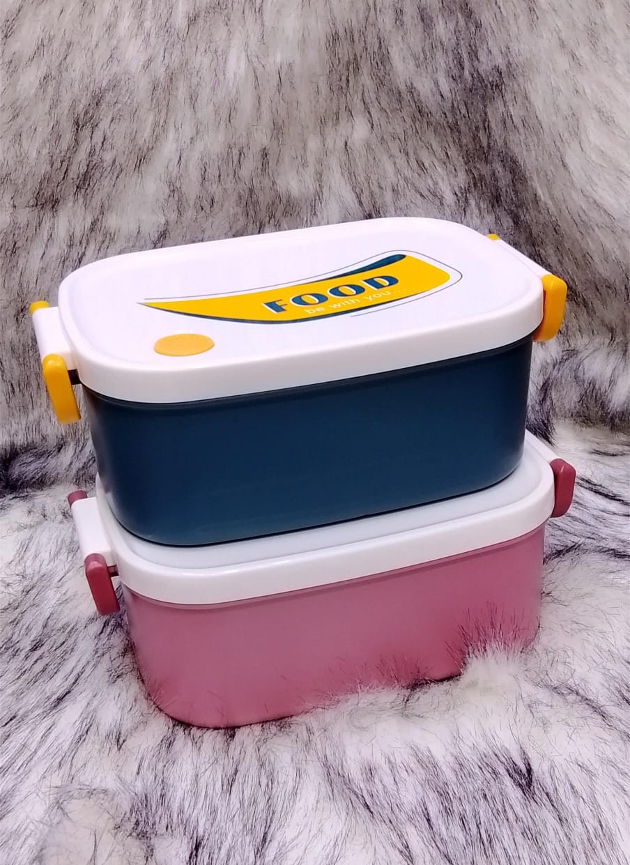 Children Plastic Lunch BoxCute Bento Box Food Container Perfect for Kids & Adults Microwave Safe 3 Compartments