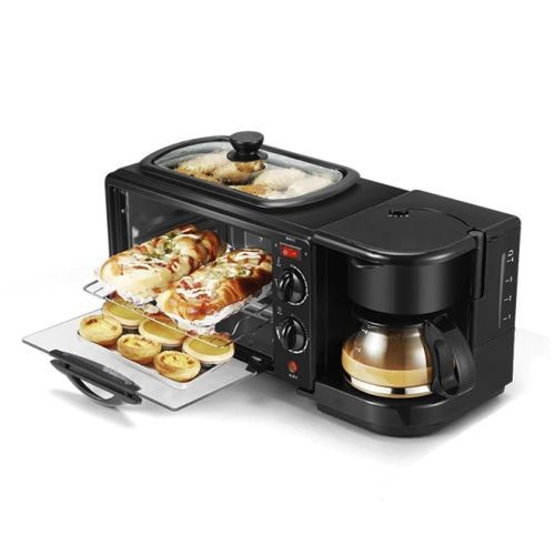 Sokany 3 In 1 Kitchen MultiFunction Breakfast Maker Machine with Grill, Tea-Coffee Maker/ Expresso and Oven