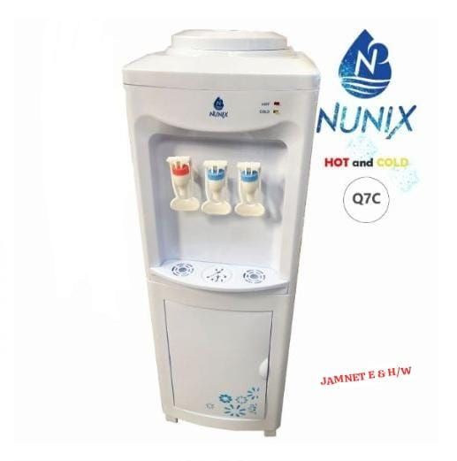 Nunix 3 Taps  Hot and  Cold and  Normal standing Water Dispenser with Storage Cabine Household Appliance 3 Faucets Kitchen Appliance