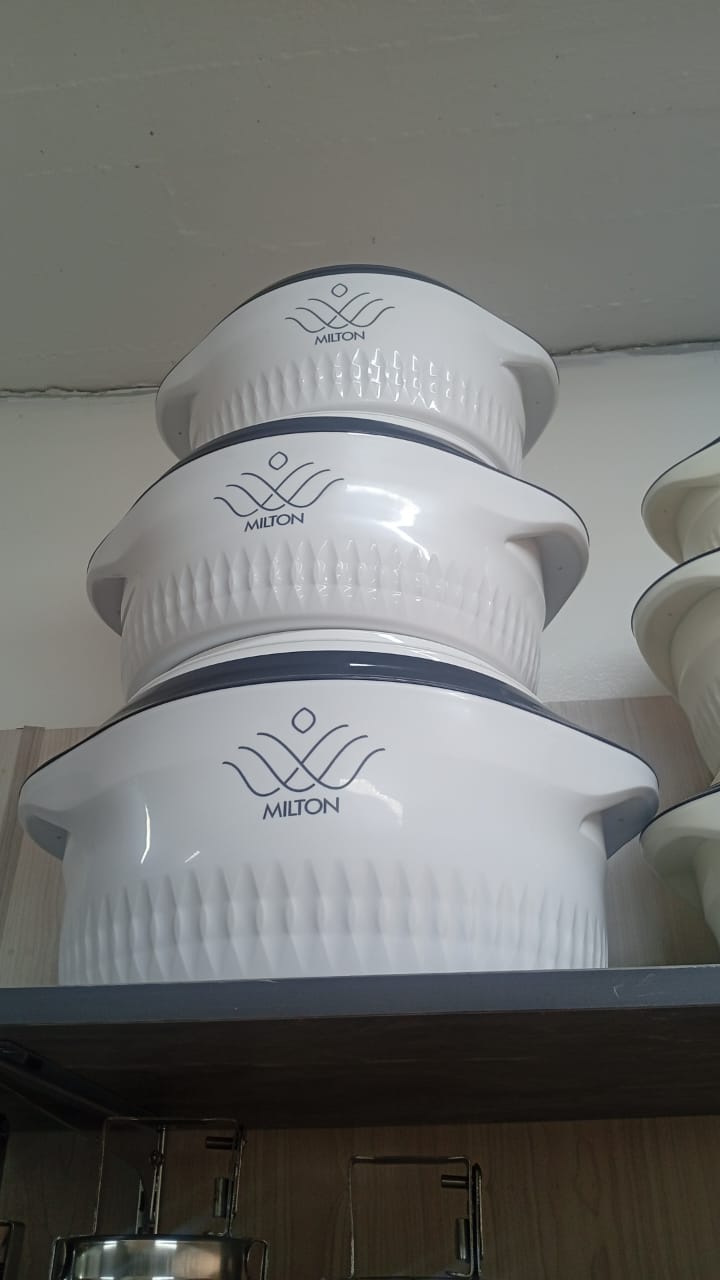 3pcs Redberry Milton Royal Premier Range Plastic Designer Insulated Hotpots Serving Dish Big Casserole Set Hot Pot Serveware Set Serve or Keep Food Hot or Cold Size 5000/7500/10000ml