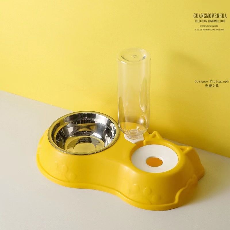 New Automatic single Pet Bowl Plus Water Dispenser🔥🔥🔥
500ml water storage 
Moisture proof mouth pad 
ideal for cats and small dogs breed
dispenses just enough water