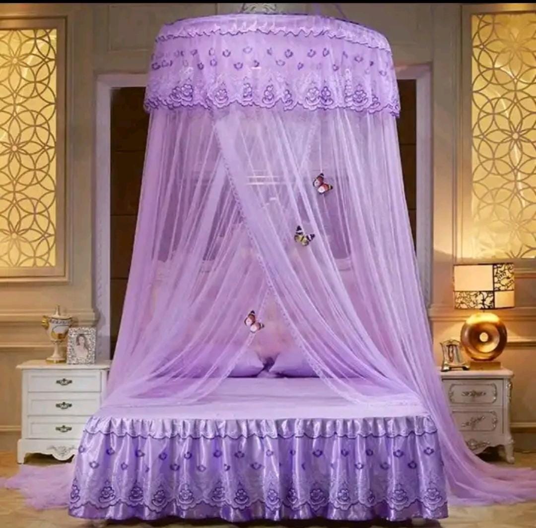 Clearance offer!!!!Classic and strong Round Net Mosquito net.Repellent tent Bedding accessories. FREE SIZE. Available in pink, purple, white and cream