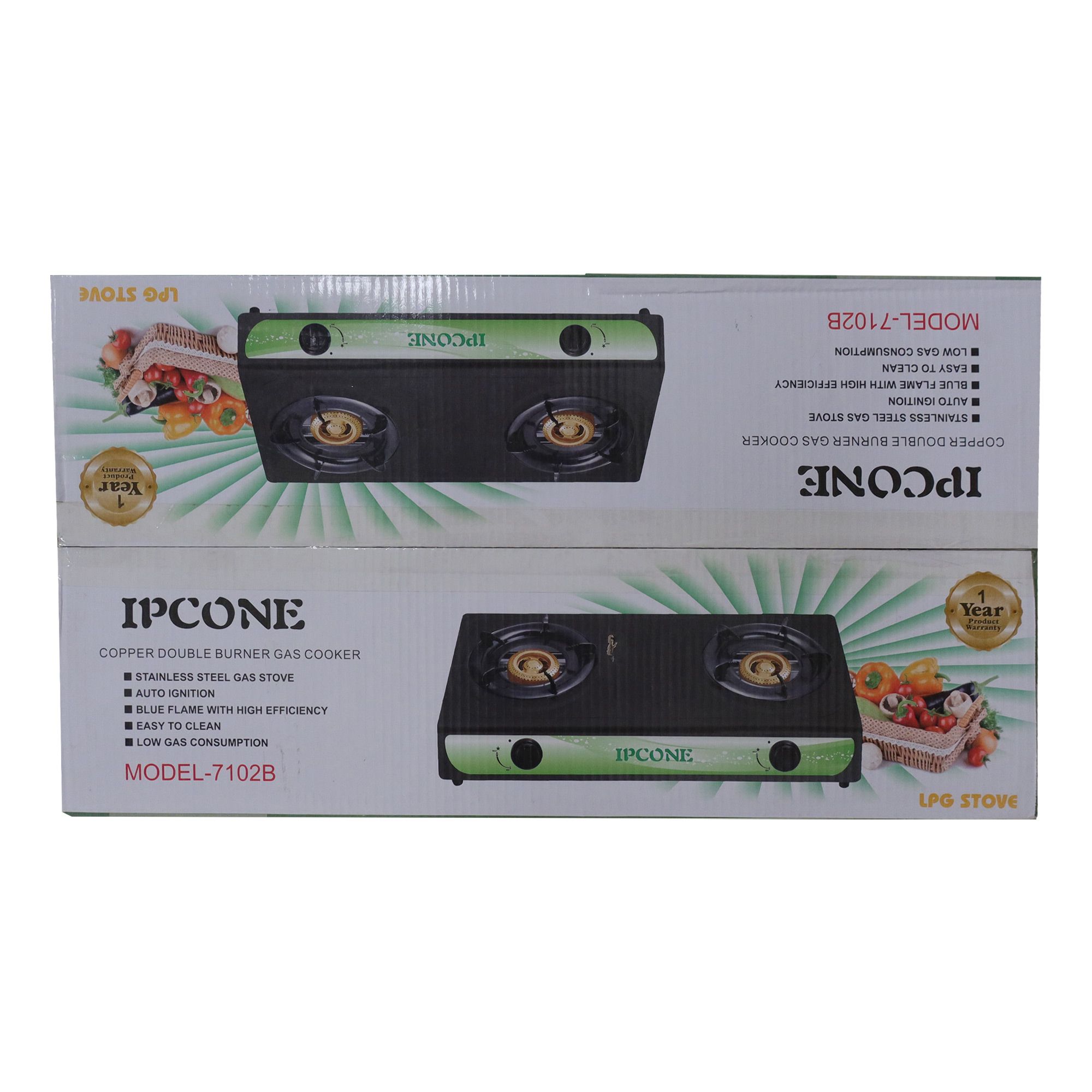 (Clearance Sale!)IPCONE 7102  Double Gas Cooker Auto lgnition Double Burner Gas stove gas cooker 【hot】gas cooker/stove gas cooker cooking gas cooker burner gas cooker stainless