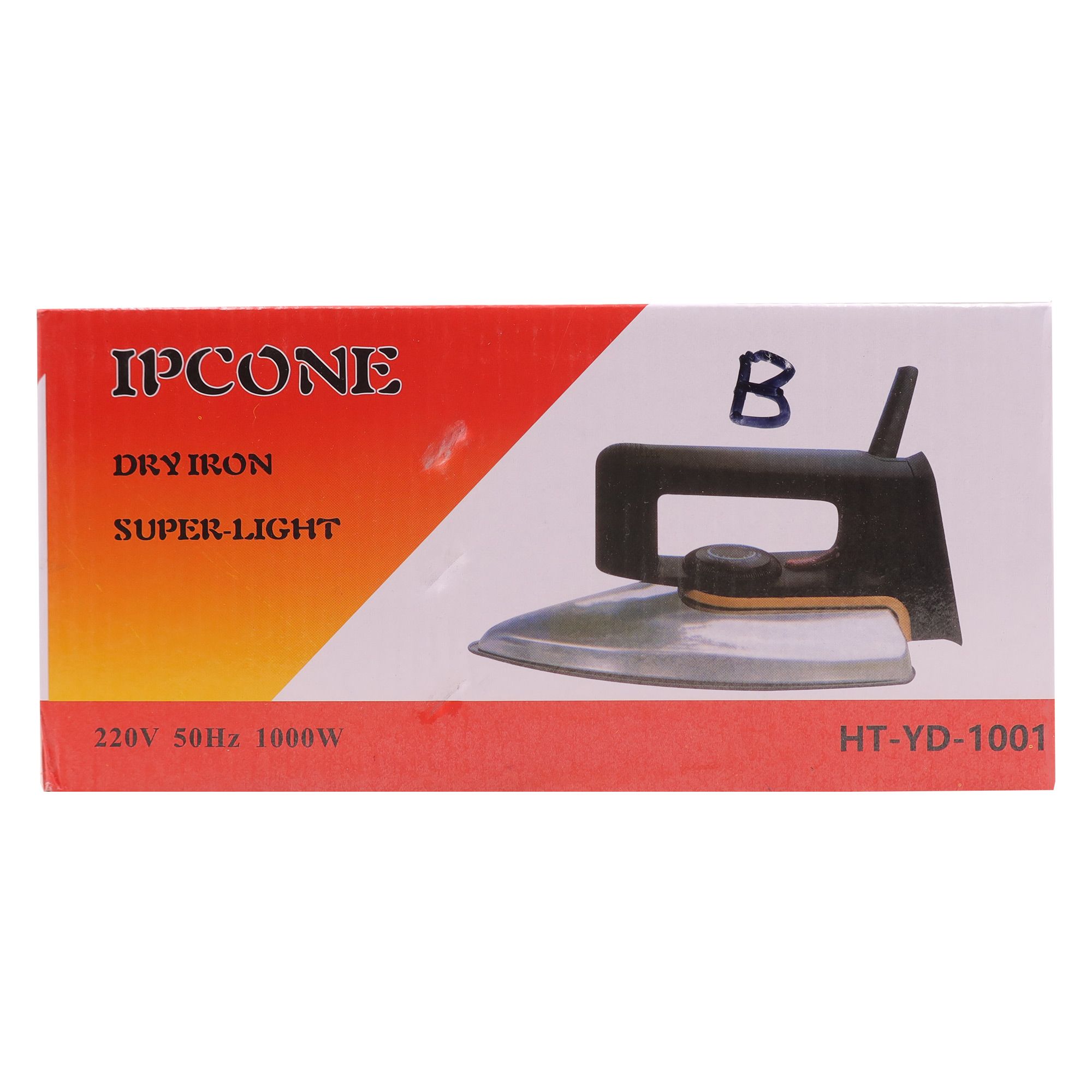 (Clearance Sale!)IPCONE Deluxe Dry Iron Box Stainless Steel Bottom Plate Irons Steamers HT-YD-1001