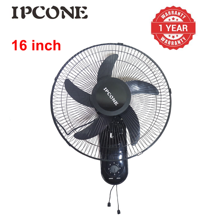 IPCONE 16 Inch Stand Fan -5 Blades 3 Speed Powerful motor Fan Electric Cooling Fan Cooler Wall Mounted Fan