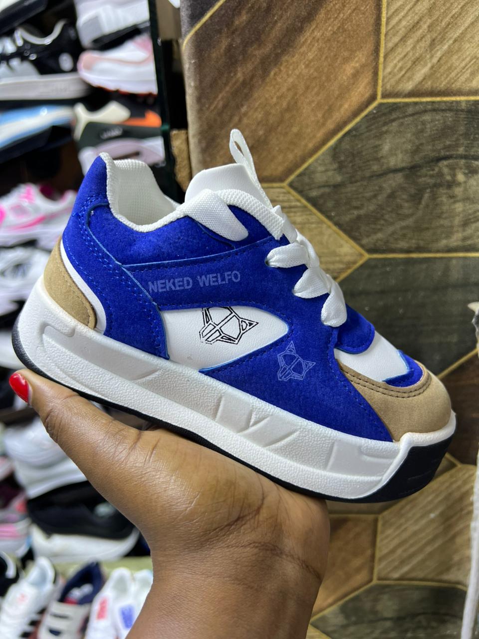 ⚡NEW ARRIVAL NAKED WOLFE💯LATEST NAKED WOLF🥰🥰 KIDS/BABIES SNEAKERS⚡ available for unisex babies 🔥new classic and fashioned kid's sneakers shoes all colors and sizes available step up in style 💯🥰