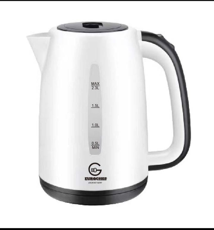 Electric Kettle Water Heater & Boiler Jug 2.3l   It boils water 85% more efficient than stove-top kettle. Concealed stainless steel heating element; Automatic shut-off with boil dry protection.