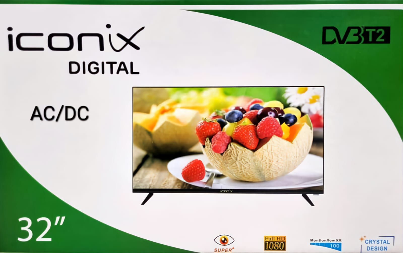 ICONIX 32" INCHES AC/DC LED DIGITAL FRAMELESS TV-FREE TO AIR CHANNELS-USB/HDMI/VGA