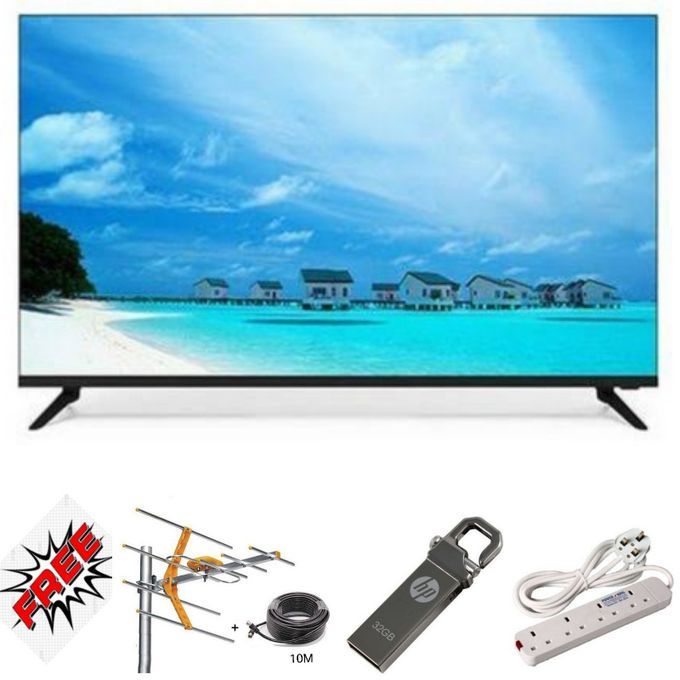 CTC 32" INCHES AC/DC LED DIGITAL FRAMELESS TV-INBUILD DECODER-USB/HDMI/VGA+FREE GIFTS