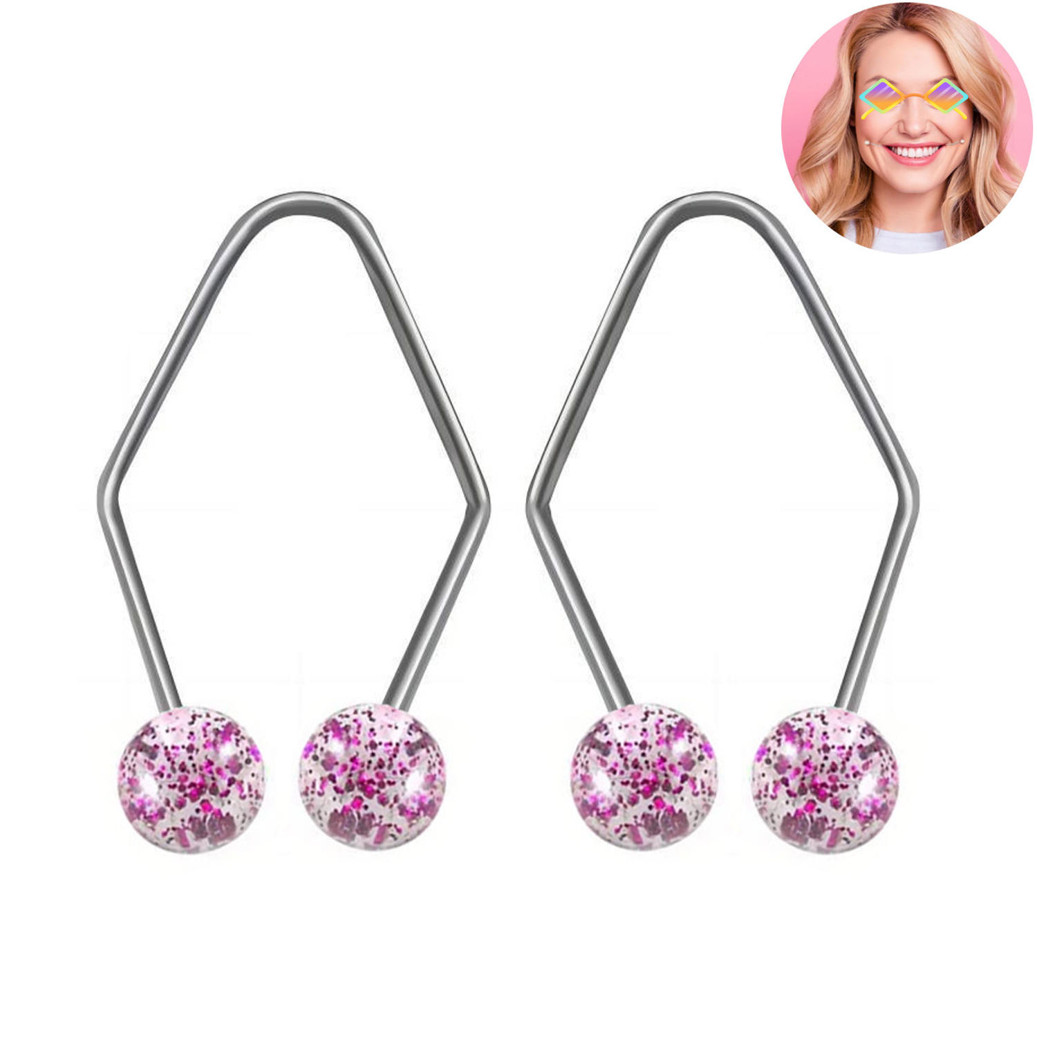 2 Pieces Facial Dimple Maker, Dimple Trainer Tool for Creating Facial Dimples Create natural dimples on the face and a beautiful smile
