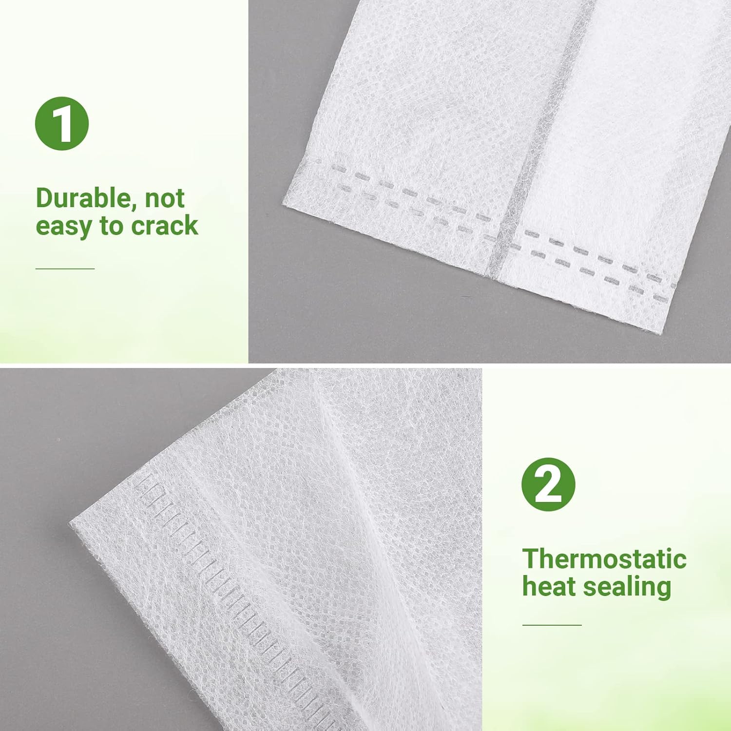 200pcs Biodegradable Plant Bags, (Multiple Sizes Available) Non-Woven Seedling Bags for Planting, Garden Seed Bags, Transplant Pot Plant Bags for Vegetables, Flowers, Indoor and Outdoor