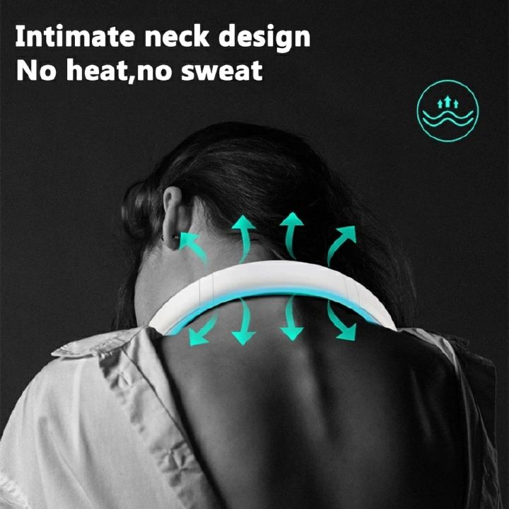 New Mini Neck Fan USB rechargeable Handheld fan without blades USB fan Portable Hand-held fan fashion Hand held fan
