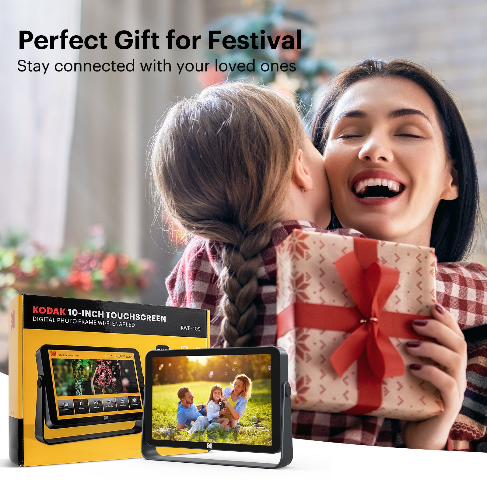 KODAK 10-Inch Touchscreen Digital Photo Frames / Wi-Fi Enabled/Picture Frame/Photo Albums