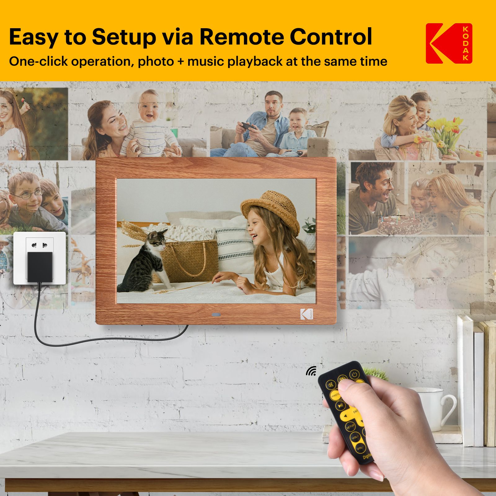 KODAK 10 Inch Multifunctional Digital Photo Frame with Remote Control/Picture Frame