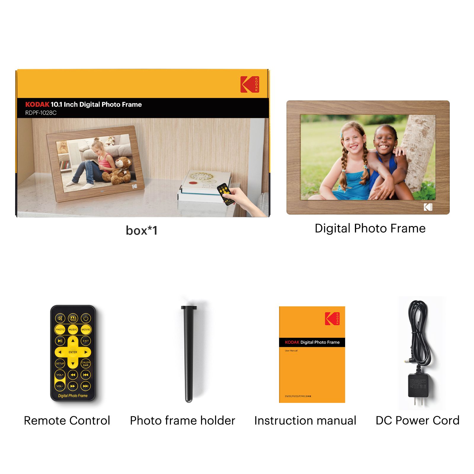 KODAK 10 Inch Multifunctional Digital Photo Frame with Remote Control/Picture Frame