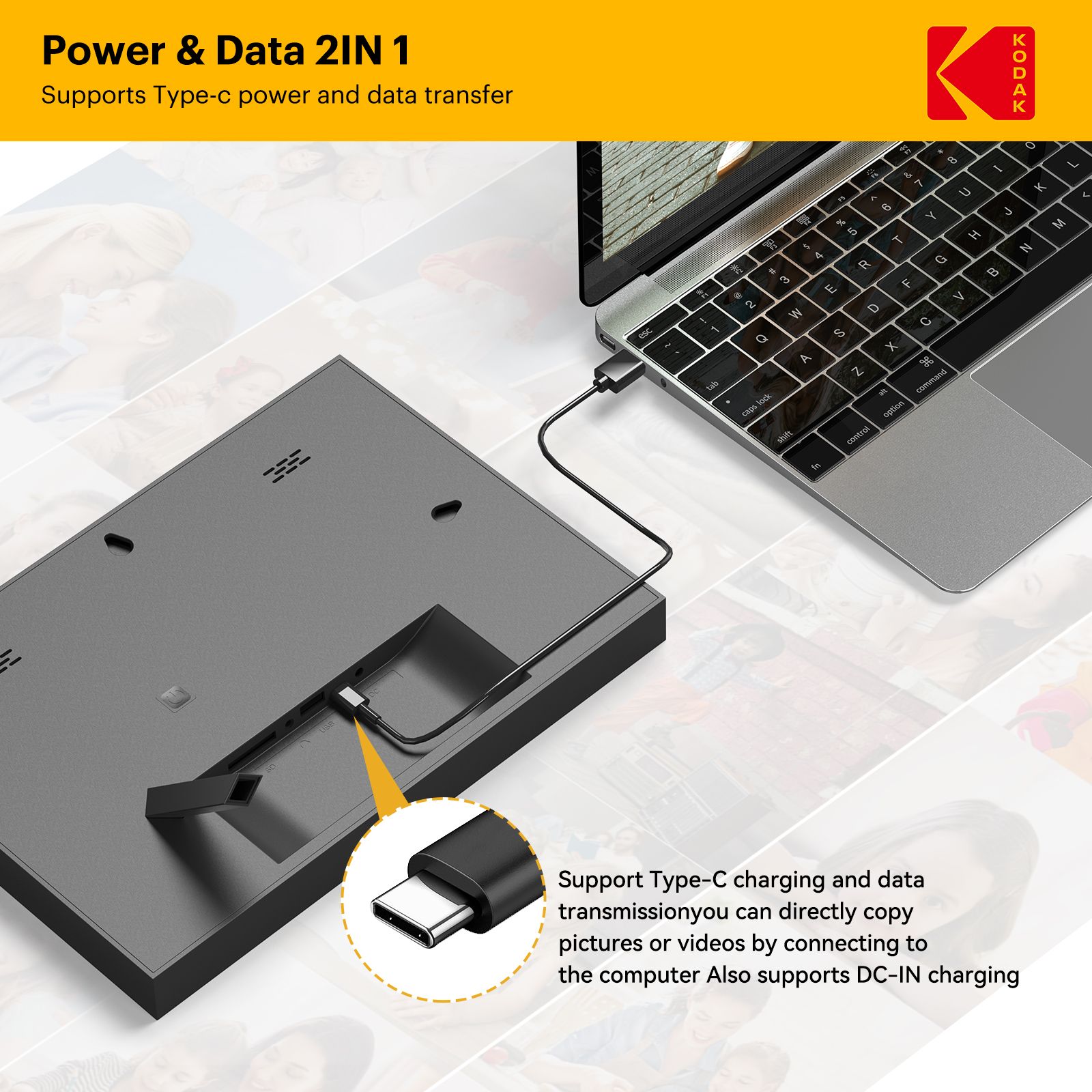 KODAK 10 Inch Digital Photo Frame Multifunctional with WIFI Enabled Picture Frame