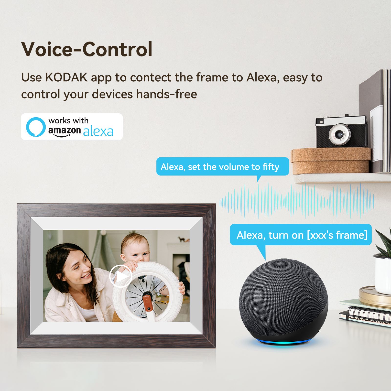 KODAK 10 Inch Classic Multifunctional Digital Photo Frame with WIFI Enabled Picture Frame