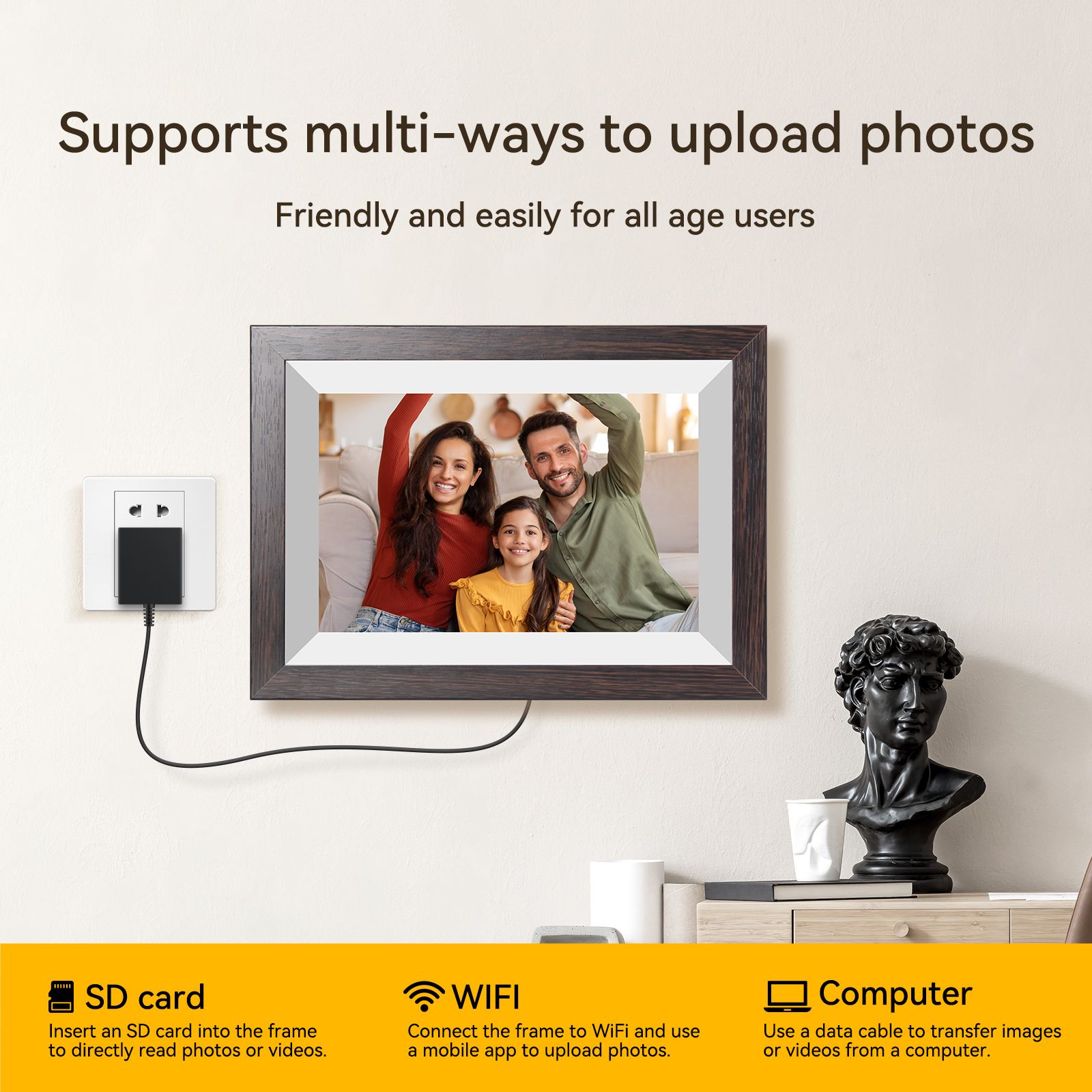 KODAK 10 Inch Classic Multifunctional Digital Photo Frame with WIFI Enabled Picture Frame