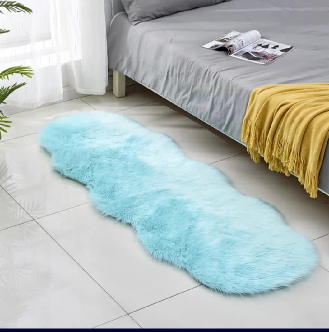 Soft Irregular Rugs For Bedroom Plush Floor Foot Mats Faux Fur Wool Carpets Living Room Lounge Fluffy Bedside Rug Sofa Cushion