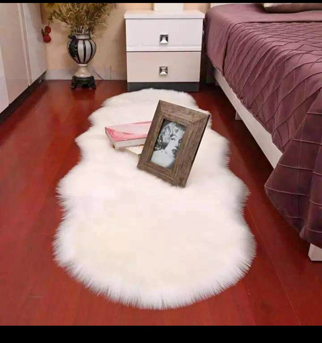 Soft Irregular Rugs For Bedroom Plush Floor Foot Mats Faux Fur Wool Carpets Living Room Lounge Fluffy Bedside Rug Sofa Cushion
