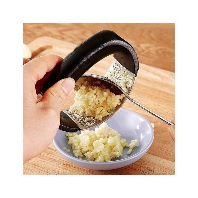 Garlic Press Rocker Stainless Steel Ginger Crusher Squeezer Mincer Kitchen Gadget Tool