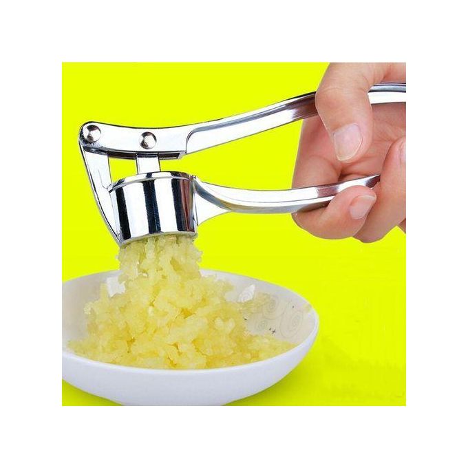 Garlic Crusher Presser Garlic Press Multi-Function Manual Portable Ginger Mincer, Stainless Steel
