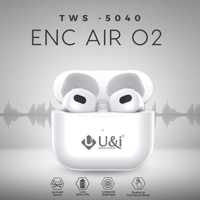 U&I Enc Air 02 Earbuds, White
