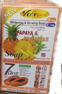 VEET GOLD Papaya and Pineapple Skin Super Whitening Soap 250g