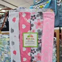 4PCS Cotton Flannel Baby Receiving Wraps