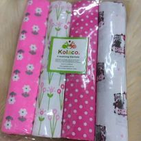 4PCS Cotton Flannel Baby Receiving Wraps