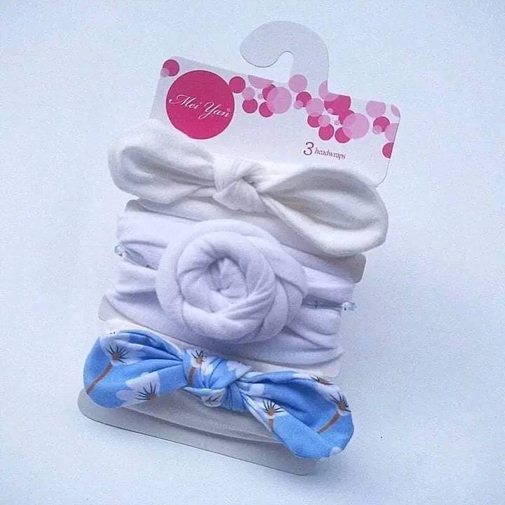 3Pcs Baby Girls Bowknot Headbands Set Baby Turban Headband Set-Bowknot Hairband Soft Cute Headwear Elastic for Newborn/Girls/Kids Gift