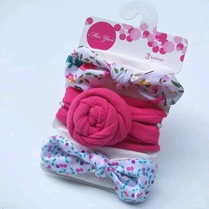 3Pcs Baby Girls Bowknot Headbands Set Baby Turban Headband Set-Bowknot Hairband Soft Cute Headwear Elastic for Newborn/Girls/Kids Gift