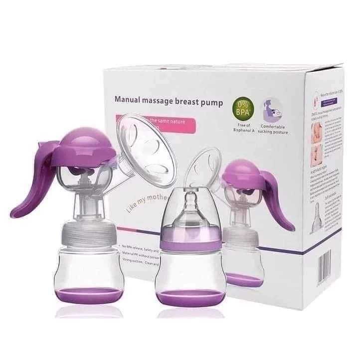 BPA-Free Manual Breast Pump | Portable & Quiet Milk Expressing Pump for Breastfeeding Moms | Ideal for Boys, Girls & Unisex Newborns