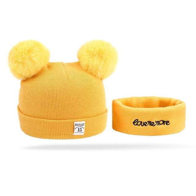 Unisex Baby Hat With Scarf set newborn hat and scarf