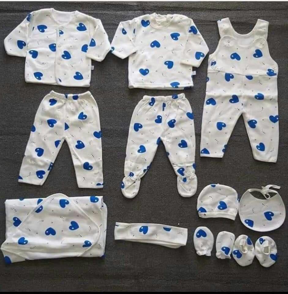 11 Pcs Newborn Baby Clothes Receiving Set Made of cotton