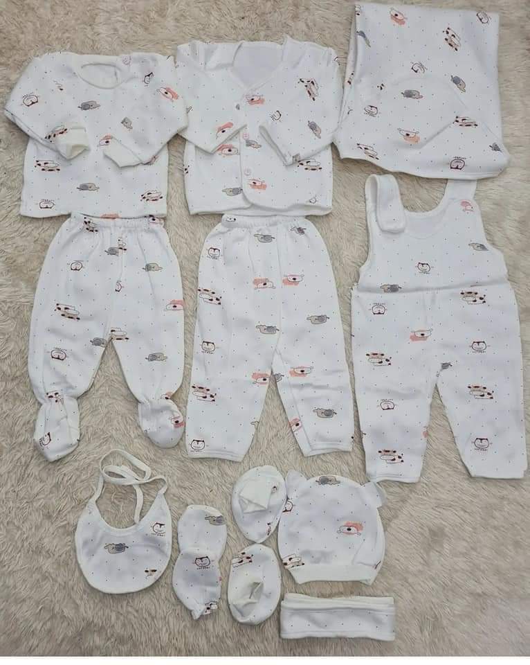 11 Pcs Newborn Baby Clothes Receiving Set Made of cotton