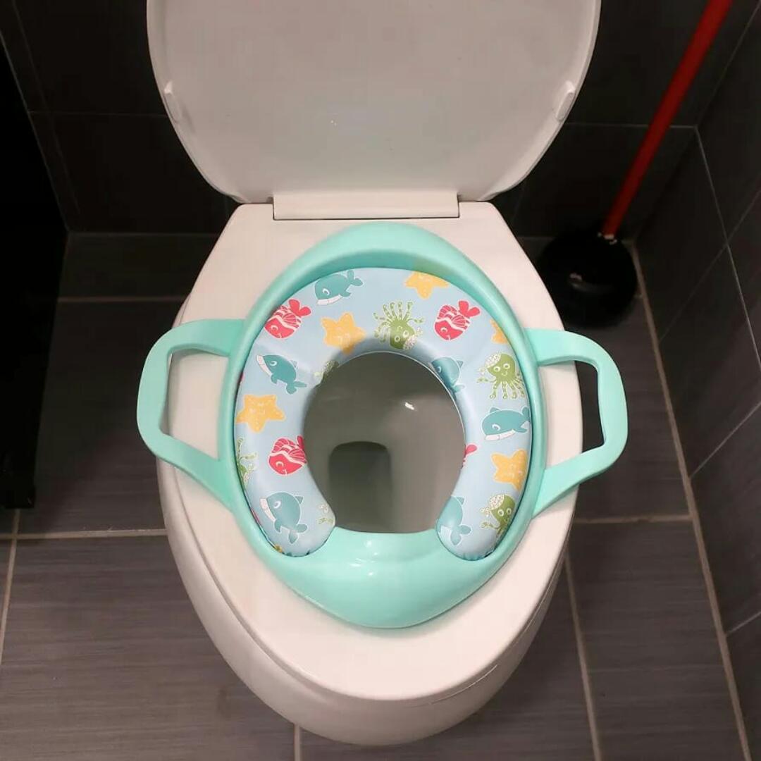 Super Soft & Durable Full Cushion Potty Trainer Seat with Handle | Comfortable & Secure Toilet Training for Toddlers