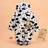 Unisex Warm Heavy Hooded Baby Rompers