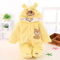 Unisex Warm Heavy Hooded Baby Rompers