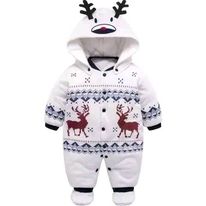 Unisex Warm Heavy Hooded Baby Rompers