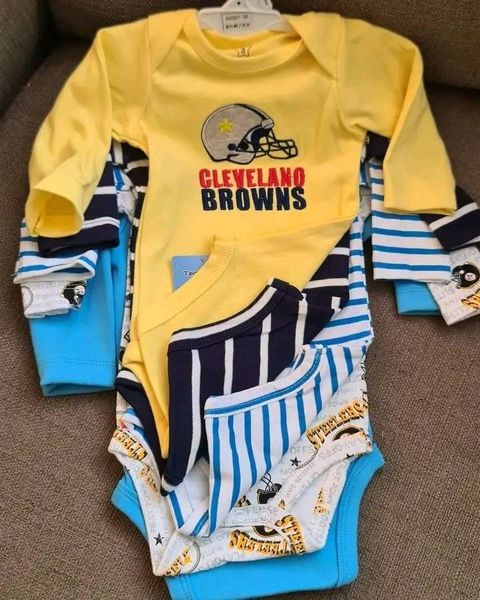 5PCs Cutest Baby Newborn Cotton short/Long-sleeve Baby Boy Onesies/Bodysuit/sleepsuit Blue 0-3 Months