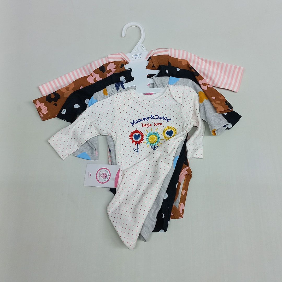 5PCs Cutest Baby Newborn Cotton short/Long-sleeve Baby Boy Onesies/Bodysuit/sleepsuit Blue 0-3 Months