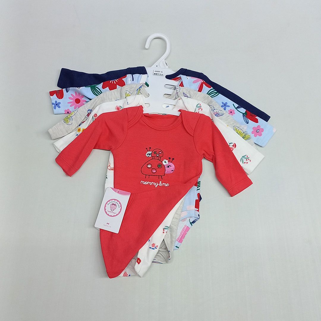 5PCs Cutest Baby Newborn Cotton short/Long-sleeve Baby Boy Onesies/Bodysuit/sleepsuit Blue 0-3 Months
