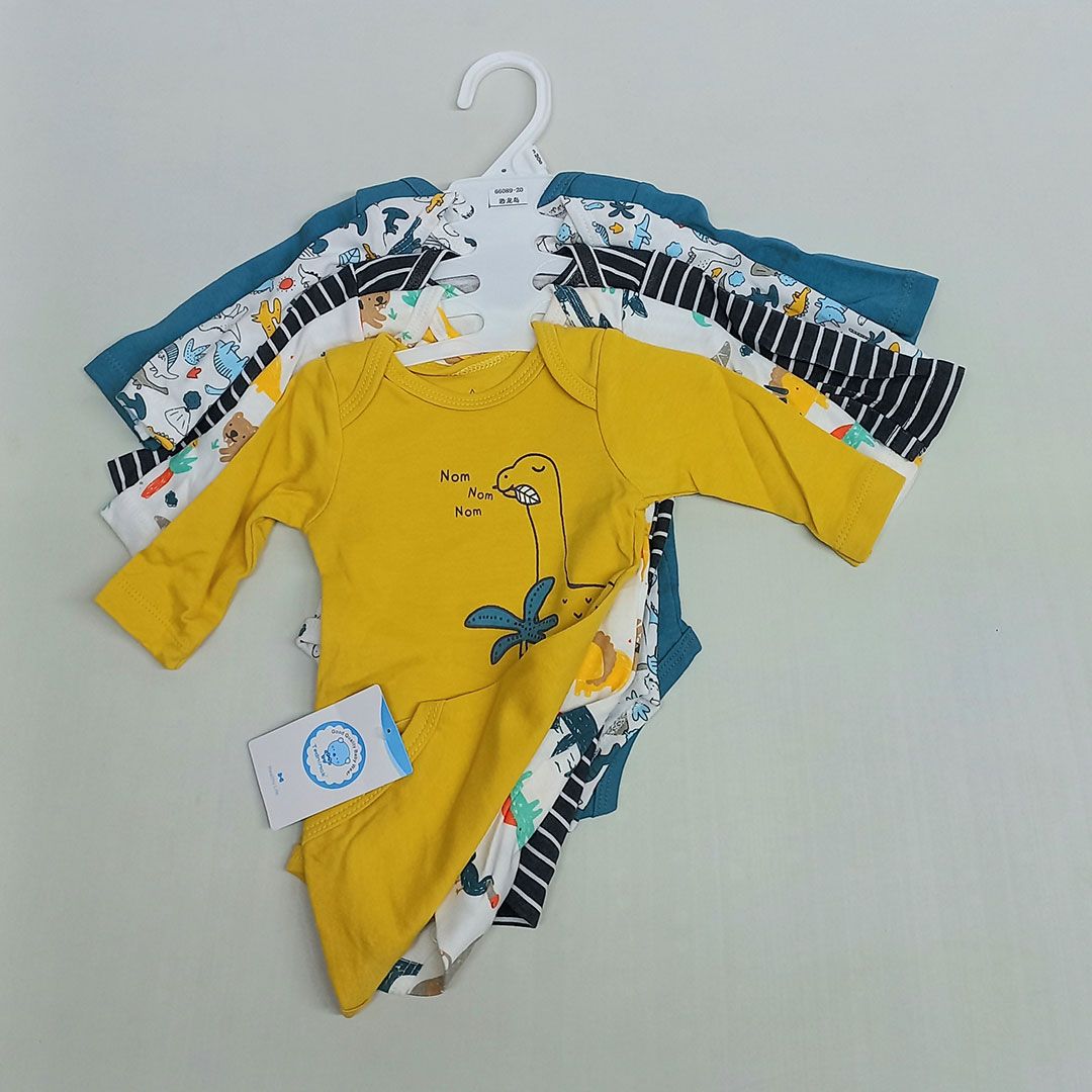 5PCs Cutest Baby Newborn Cotton short/Long-sleeve Baby Boy Onesies/Bodysuit/sleepsuit Blue 0-3 Months